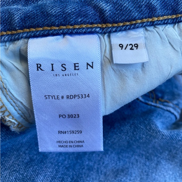 Risen Jeans Blue Womens Cropped Straight Jeans Size 29 - Picture 12 of 14